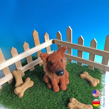 Crochet Pattern harzer fox, crochet a sitting dog, amigurumi dog by jennysideenreich