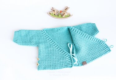 Cardigan for babies "Fresh" Size: 0 m - 3 y. - Crochet