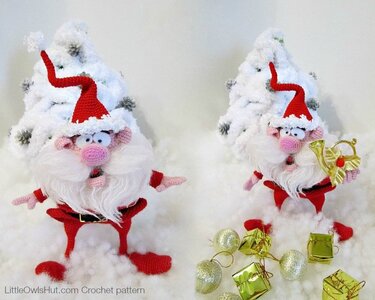 057 Crochet Pattern - Santa Claus - Amigurumi PDF file by Bakaeva CP