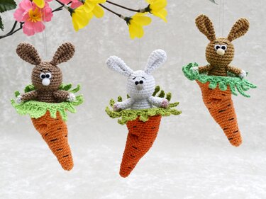 Häkelanleitung Karottenhäschen