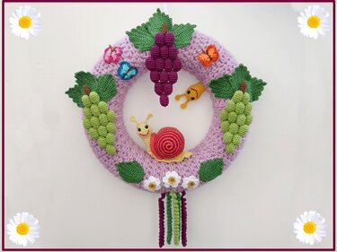 Häkelanleitung Türkranz Sommer II "Weinbergschnecke"