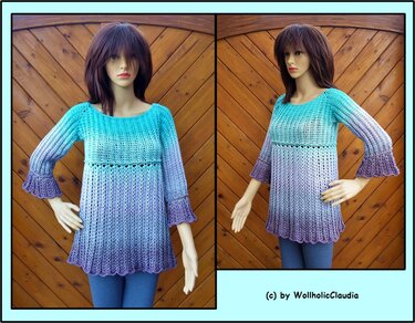 Häkelanleitung Tunika oder Pulli "o`zopft is"