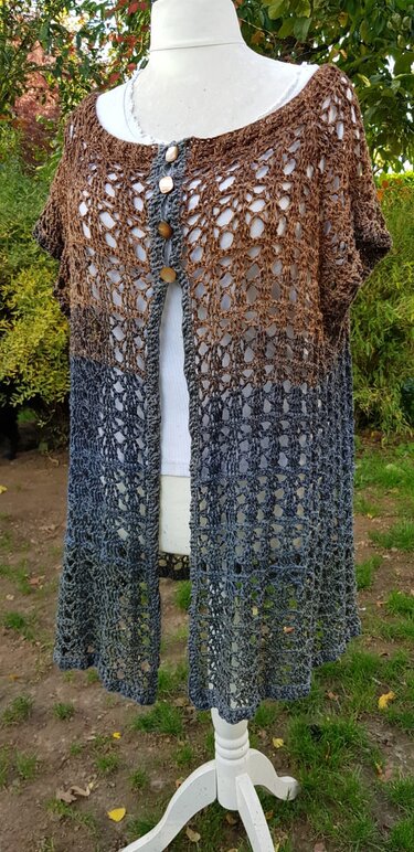 Häkelweste/ Longweste Aurora - Häkeln