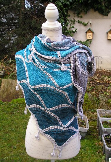 Strickanleitung Dreieckstuch "Laubfrosch"