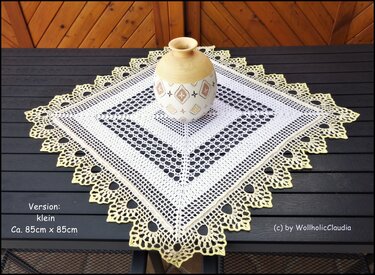 Häkelanleitung Mitteldecke "Frühlingsbote" - 2 Größen