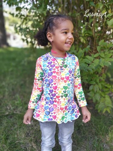 Langarmshirt Carina mit Rüschen Gr. 86 - 140 - Nähen