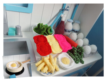 Crochet pattern: food for your child's grocery store