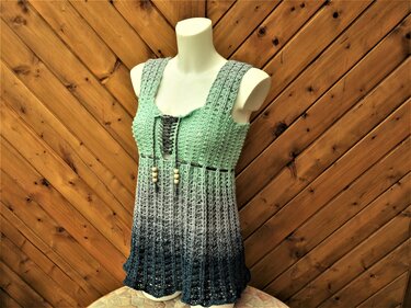 Häkelanleitung Tunika mit Schnürung