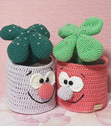 Glückstöpfchenhülle - Häkeln