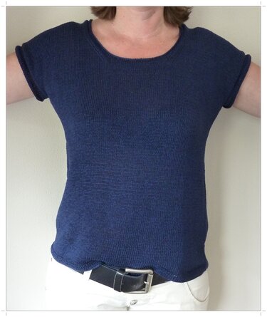 E-Book, für einen saloppen Kurzarmpulli, Grösse s - xxxl - Stricken