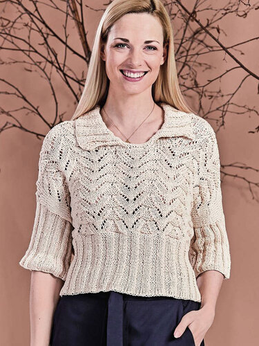 Weißer Pulli - Stricken