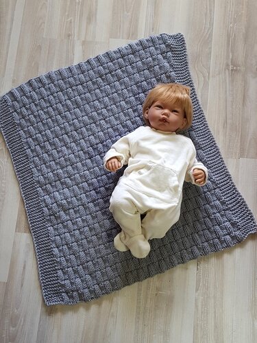 Strickanleitung Babydecke, Krabbeldecke, Wagendecke, Plaid für Anfänger - Bild 2