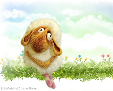 156 Crochet Pattern - Mulya the Sheep - Amigurumi soft toy PDF file by Pertseva CP
