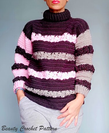 Flower Pullover - Crochet