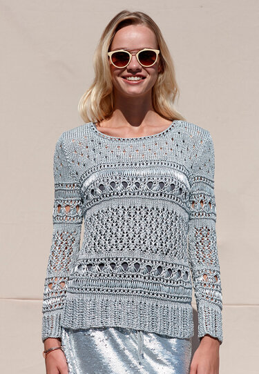 Strickanleitung Pulli Yasamin im Lochmustermix - Stricken