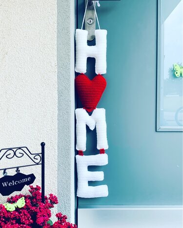 home lettering crochet pattern letter