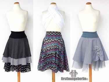 Mary Rock Tellerrock Stufenrock Nähanleitung mit Schnittmuster Gr. 32-50 - Nähen Quick and Easy - Design von firstloungeberlin