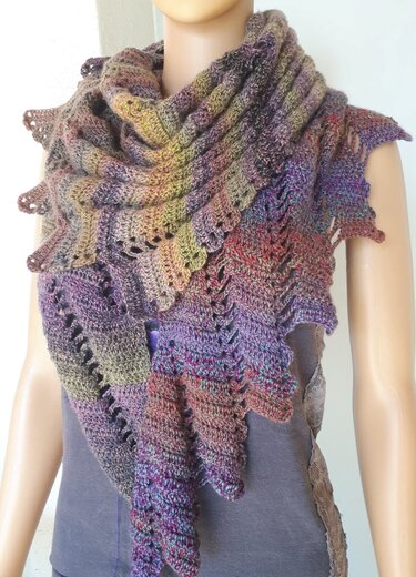 Häkeltuch "Voll schräg" - ein Muster, zig Variationen - verschiedene Tuch-Formen - Häkeln