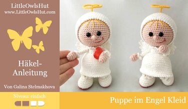 177DE Häkelanleitung Puppe im Engel Kleid - Amigurumi PDF Stelmakhova CP