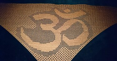 Motivtuch "Ohm", Dreieckstuch, Häkelanleitung