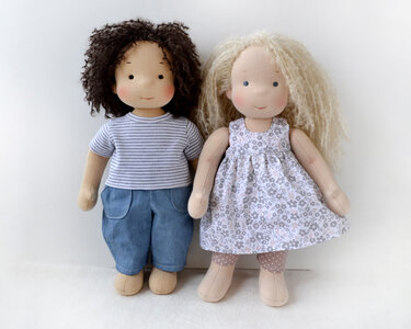 DIY Waldorf doll 15 inch (38 cm) tall. PDF pattern and tutorial. - Sewing