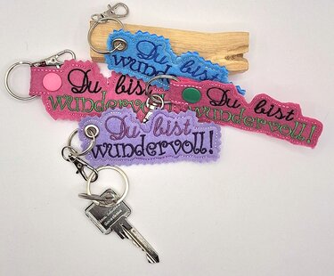 Stickdatei Anhänger Du bist wundervoll - Sticken