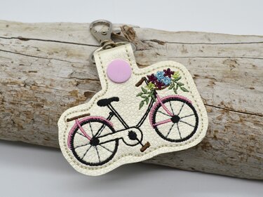 Stickdatei ITH Fahrrad Schlüsselanhänger - Sticken