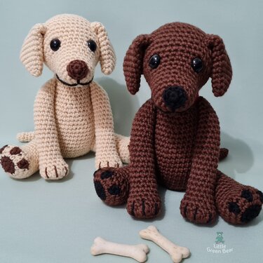 Lenny the Labrador Crochet Amigurumi Pattern (English)