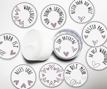 Teelicht-Botschaften PDF 24 Botschaften zum Muttertag/Vatertag Geschenk - Basteln