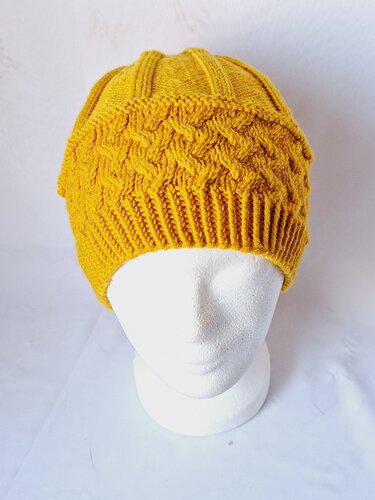 Strickanleitung Mütze mit Zopfmuster, unisex, KU ca. 52 - 56 cm #322 - Bild 13