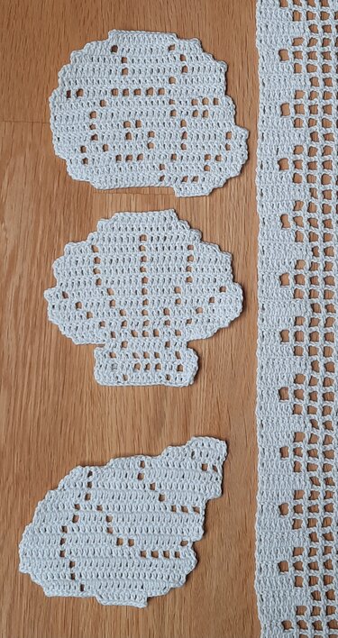 Deckchen Seepferdchen und Untersetzer Muscheln Häkelanleitung