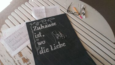 Kreuzstichvorlage "Zuhause ist, wo die Liebe wohnt...." als PDF Download - Sticken