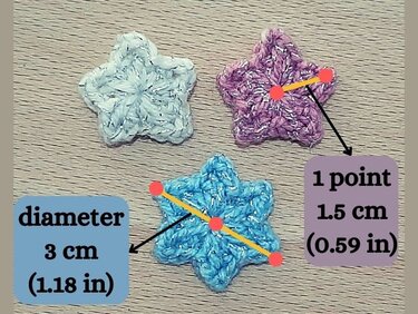 Crochet Star Pattern Easy - two patterns (5-point star and 6-point star)