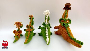335 Crochet Pattern - Dragon Dragofon - Dinosaur Amigurumi