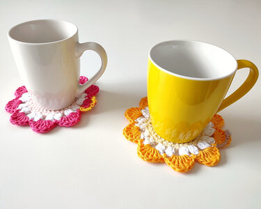 Spring Blossom Flower Coaster - Home Decoration Crochet Pattern