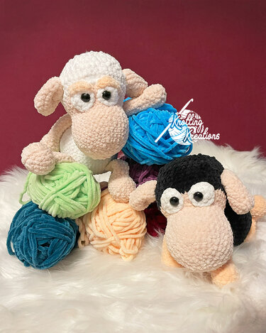 Crochet Pattern Sheep - Dolly and Molly - PDF US Terms