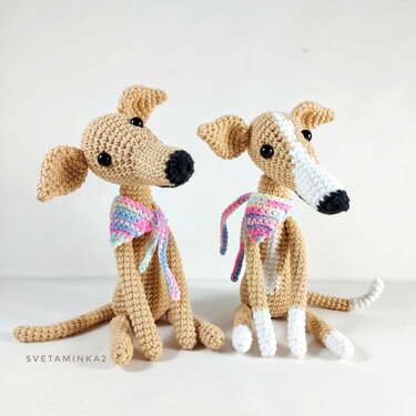 Greyhound Crochet Pattern Amigurumi Dog, Whippet, Italian Greyhound, Galgo