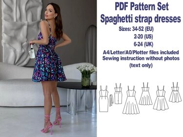 PDF Dress Pattern Sewing Patterns Strap Dresses Sewing Patterns Prom Dress