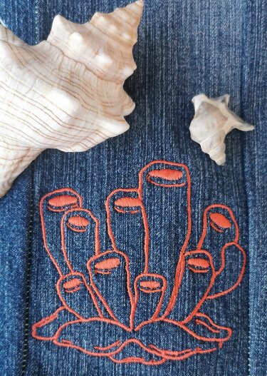 Stickdatei - Koralle Cora - Meereswelt - 2 Größen - Sticken