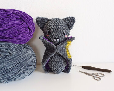 Bat Plush Toy for Halloween - Crochet Pattern for Beginners