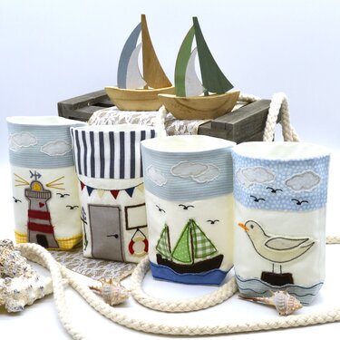 Stickdatei Lichterbeutel maritim - Sticken