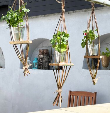DIY Hängeampeln aus Weidenruten - Basteln