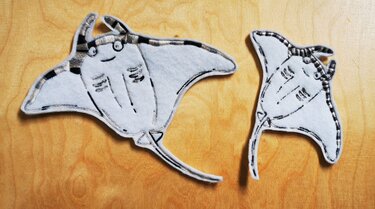 Stickdatei - Manta Rochen Manti - Tier Meerestier - 2 Größen - Sticken