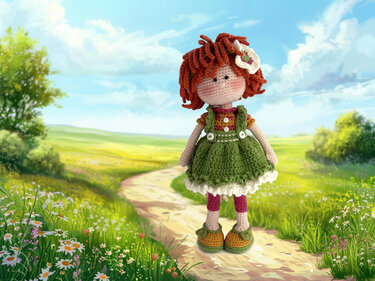 Crochet pattern Amigurumi doll PDF Mary, the Little Fashionista - Image 4