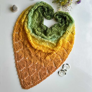 Crochet Pattern - Diamond Tears Shawl