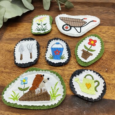 Stickdatei Garten kleine Motive SET 8 - Sticken