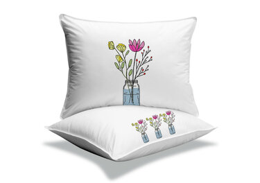 Stickdatei Blumenglas Nr. 1 in vier Größen, Sommer, Frühling, Wildblumen - Sticken