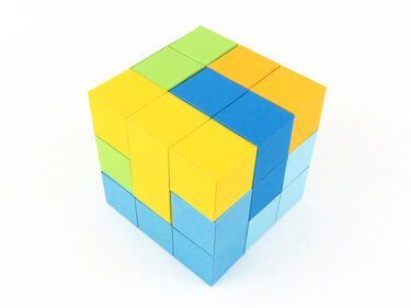 Knobelwürfel, 7-teilig – Bastelanleitung und Vorlagen