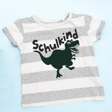 Plotterdatei, Schnittvorlage Schulkind T-Rex Dinosaurier - Plotting