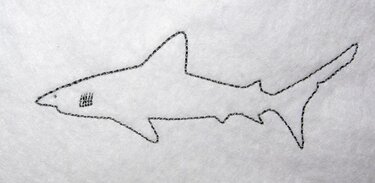 Stickdatei - Hai Raubfisch Linien - Sticken